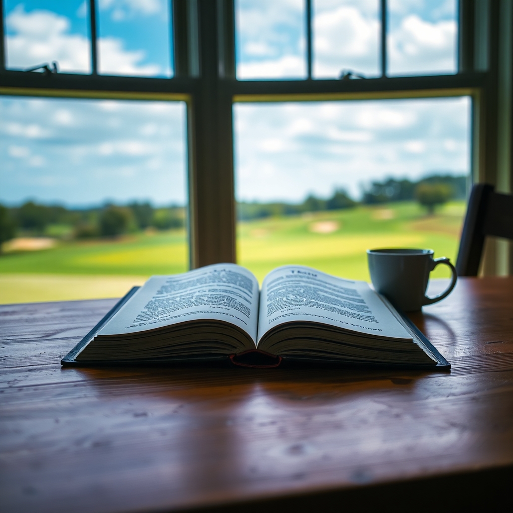 An open book titled Jack’s Course on a table, symbolizing inspiration and personal growth through reading.