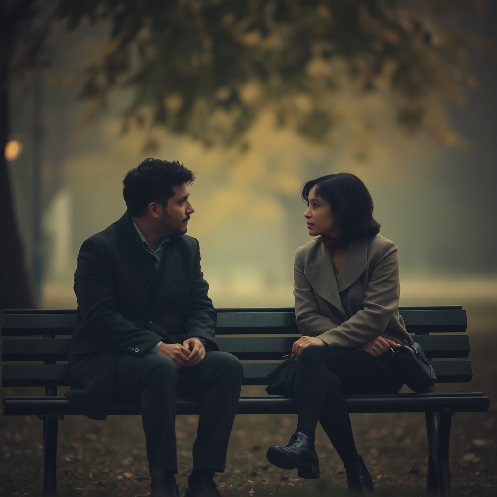 Two individuals engaged in conversation, representing the importance of talking about struggles.