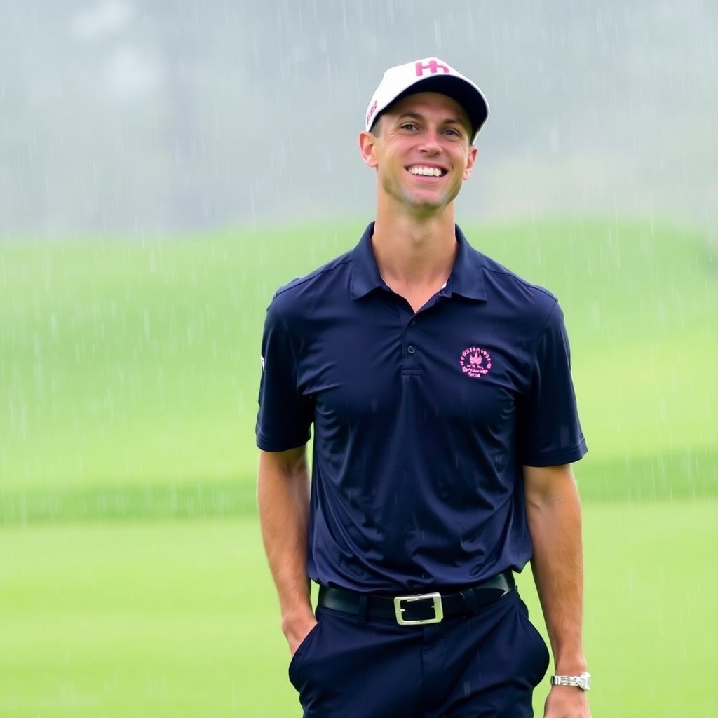 A golfer remains positive after missing a putt, symbolizing emotional control and perseverance.