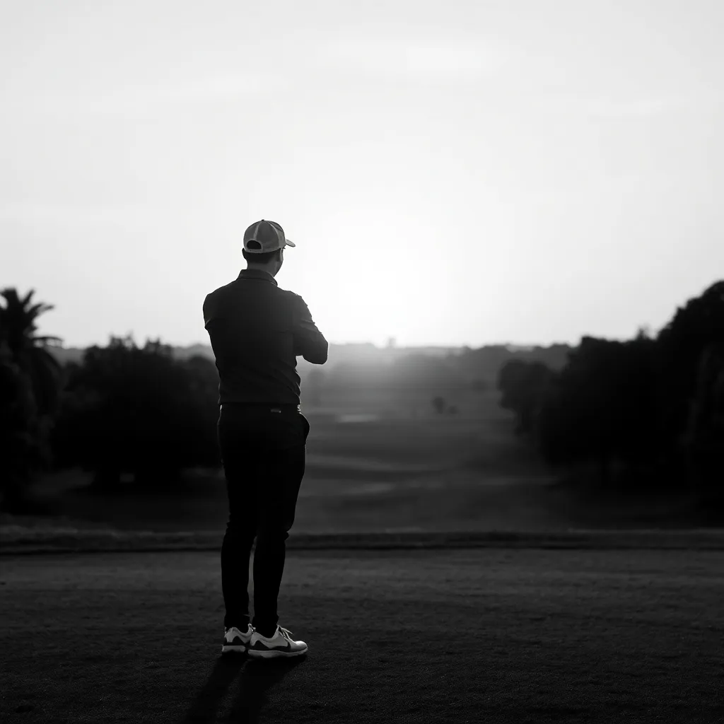 Tranquil golf course to represent mindfulness and focus.