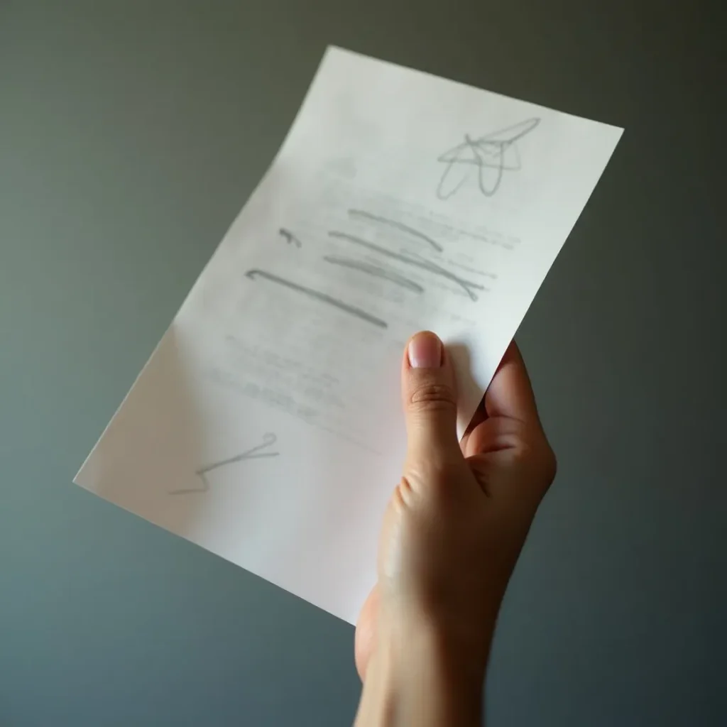 Hand holding a raw letter, reflecting a turning point in men's personal growth.