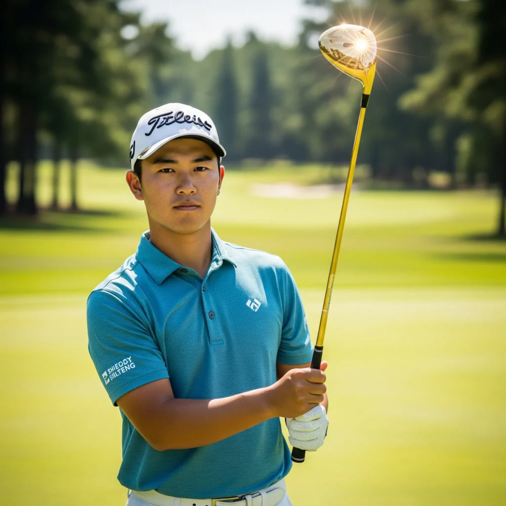 Hand gripping shining club symbolizing newfound power