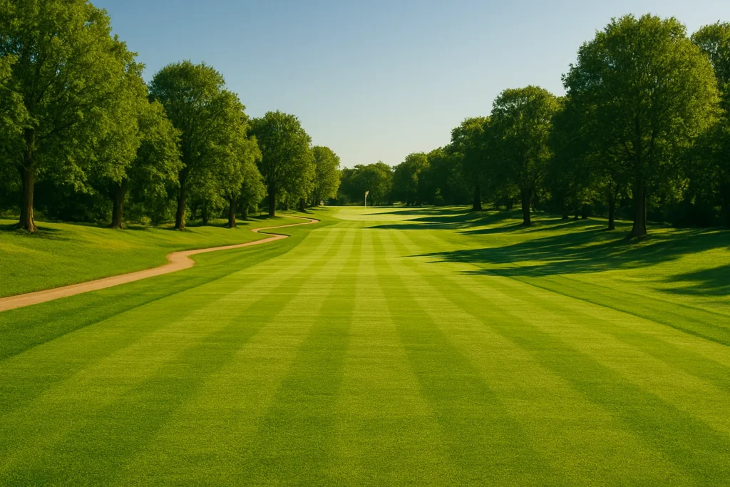 A clear, inviting golf course fairway symbolizing the realization of unfulfilled potential and a defined path forward.