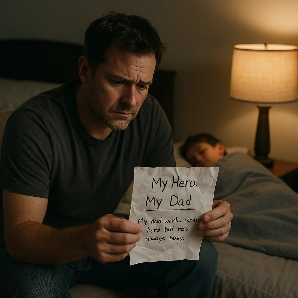 A man struggling to be a present father