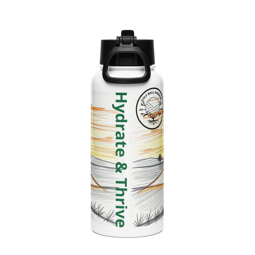 Stainless steel water bottle with a straw lid
